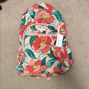 Brand new with tags Vera Bradley Vibrant Floral Backpack in Coral and Teal